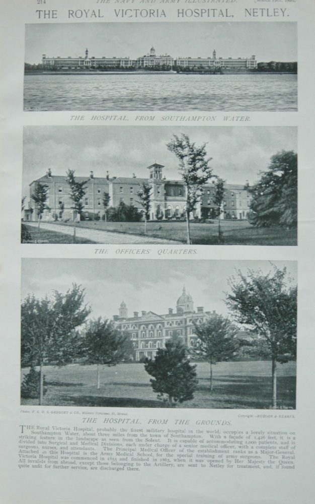 The Royal Victoria Hospital, Netley - 1897