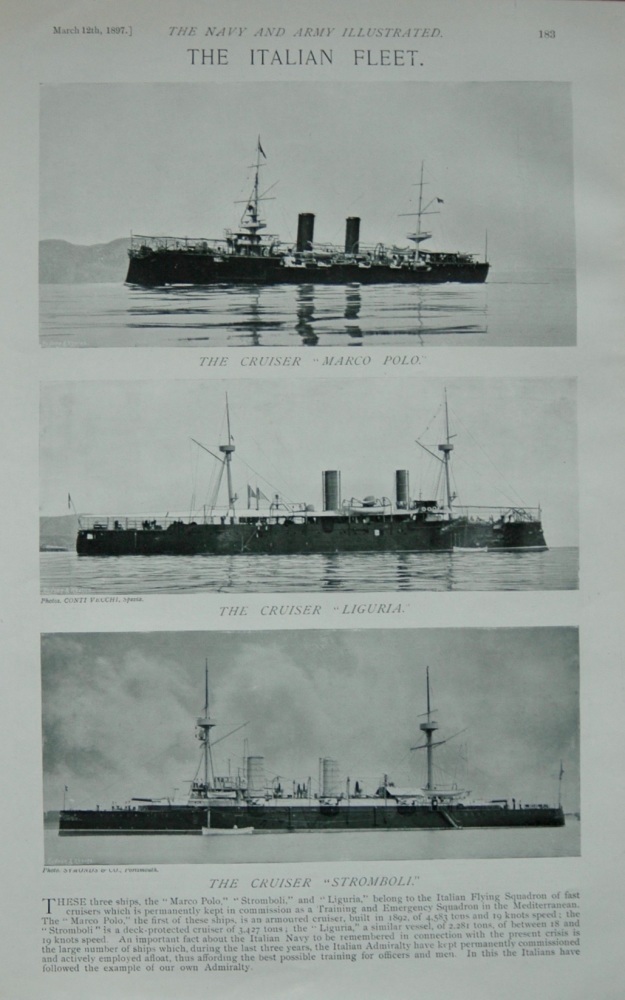 The Russian Fleet and The Italian Fleet - 1897