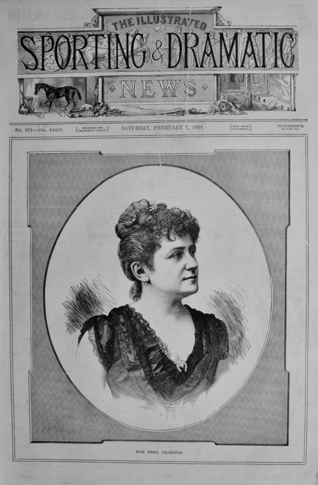 Miss Emma Chambers.  1891.