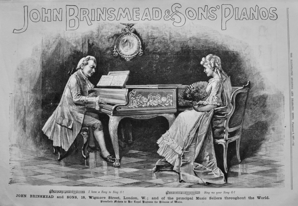 John Brinsmead & Sons' Pianos.  1891.