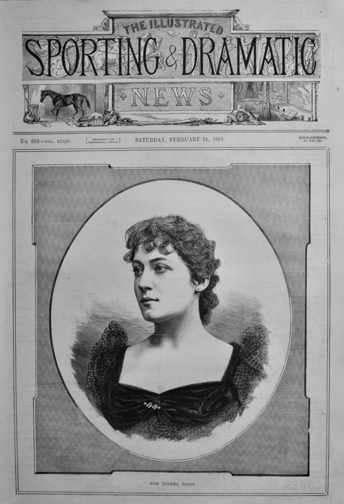 Miss Helena Dacre.  1891.