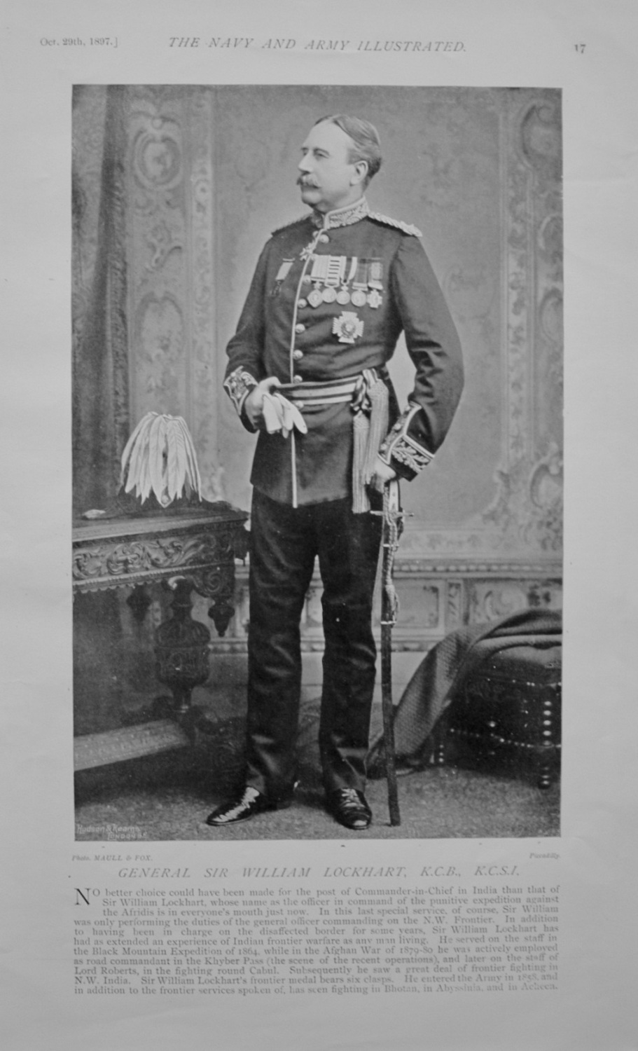 General Sir William Lockhart - 1897