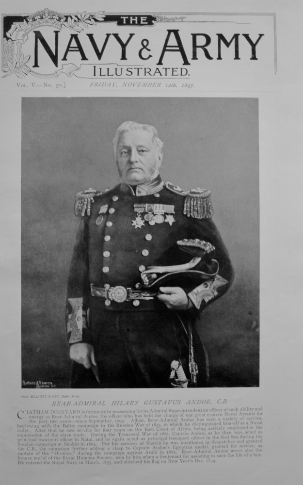 Rear-Admiral Hilary Gustavus Andoe , C.B. - Chatham Dockyard.  1897