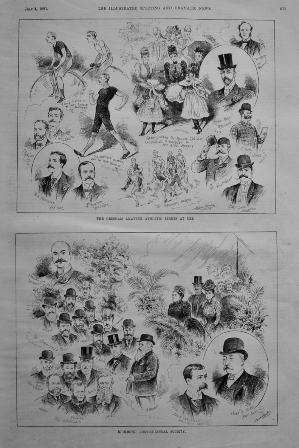 Gresham Amateur Athletic Sports at Lee.  1891.
