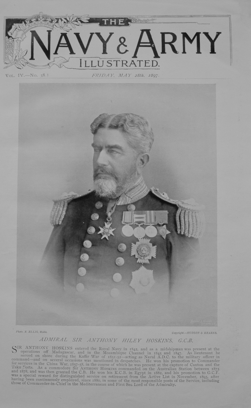 Admiral Sir Anthony Hoskins - 1897