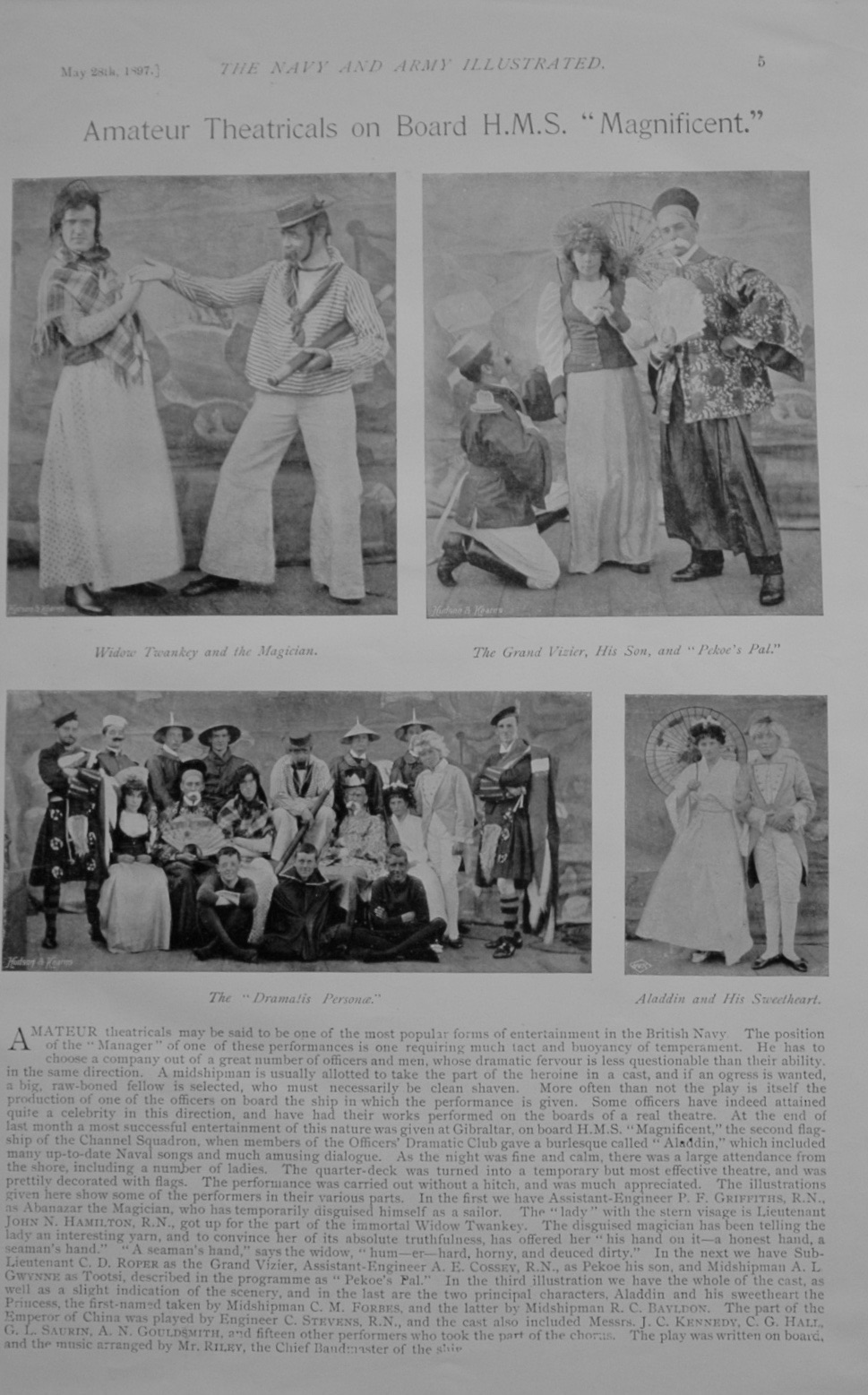 Amateur Theatricals on board H.M.S. 