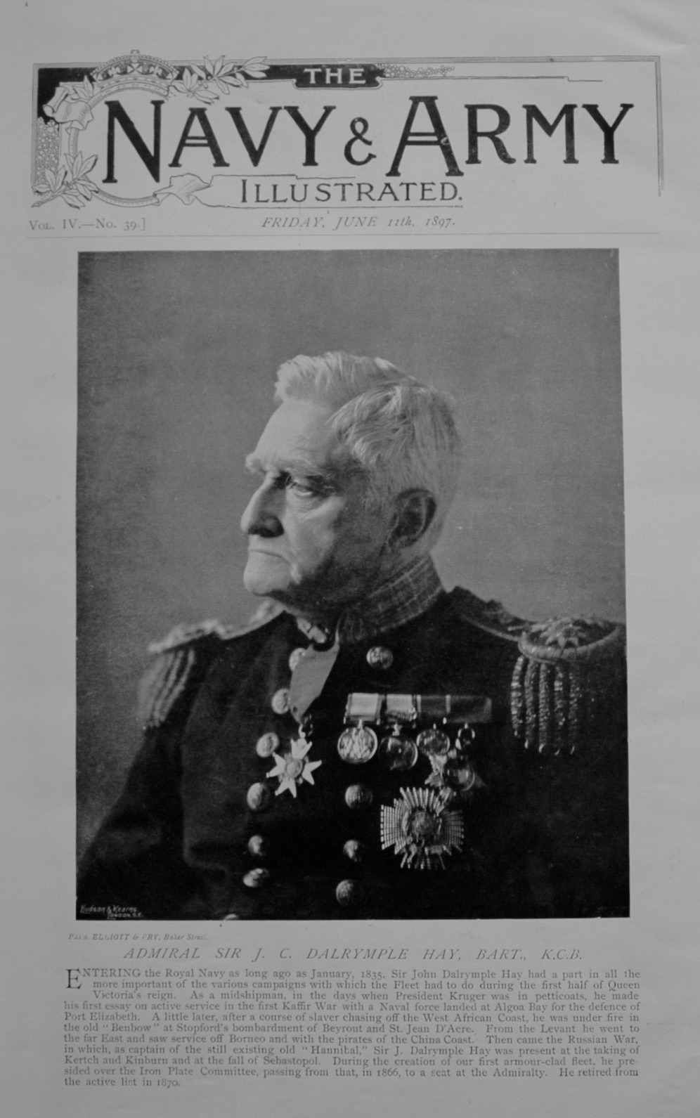 Admiral Sir J C Dalrymple Hay - 1897