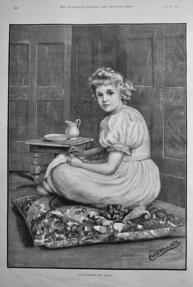 "Strawberries and Cream."  1891.