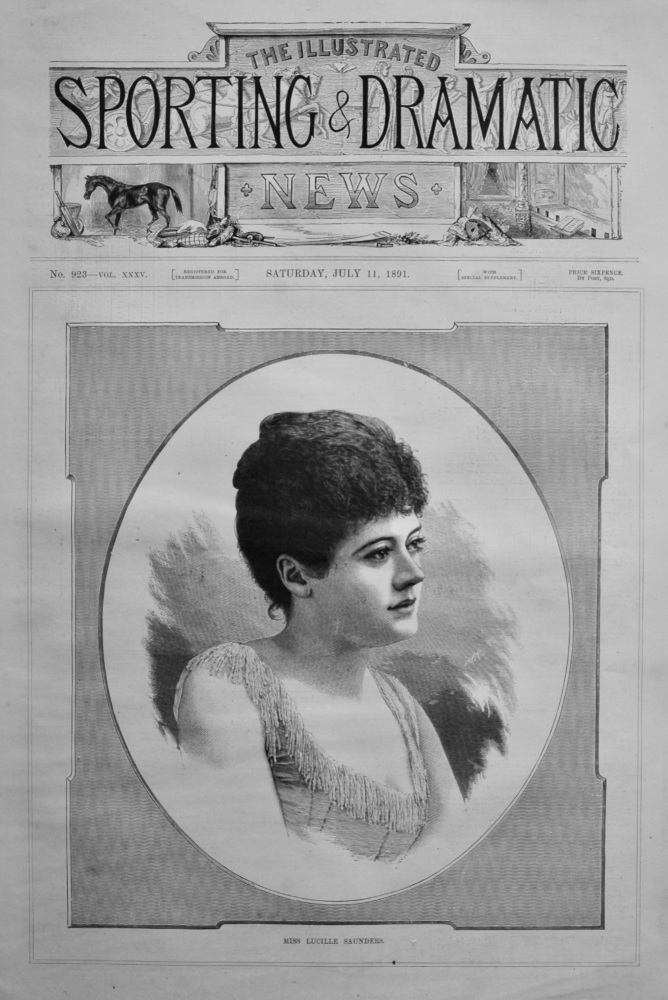 Miss Lucille Saunders.  1891.