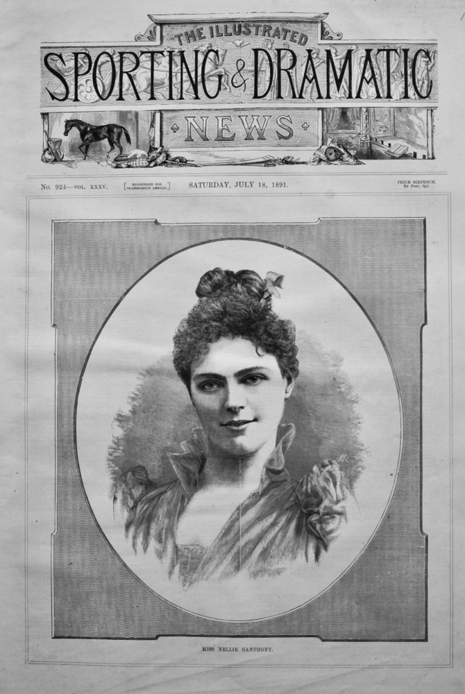 Miss Nellie Ganthony.  1891.