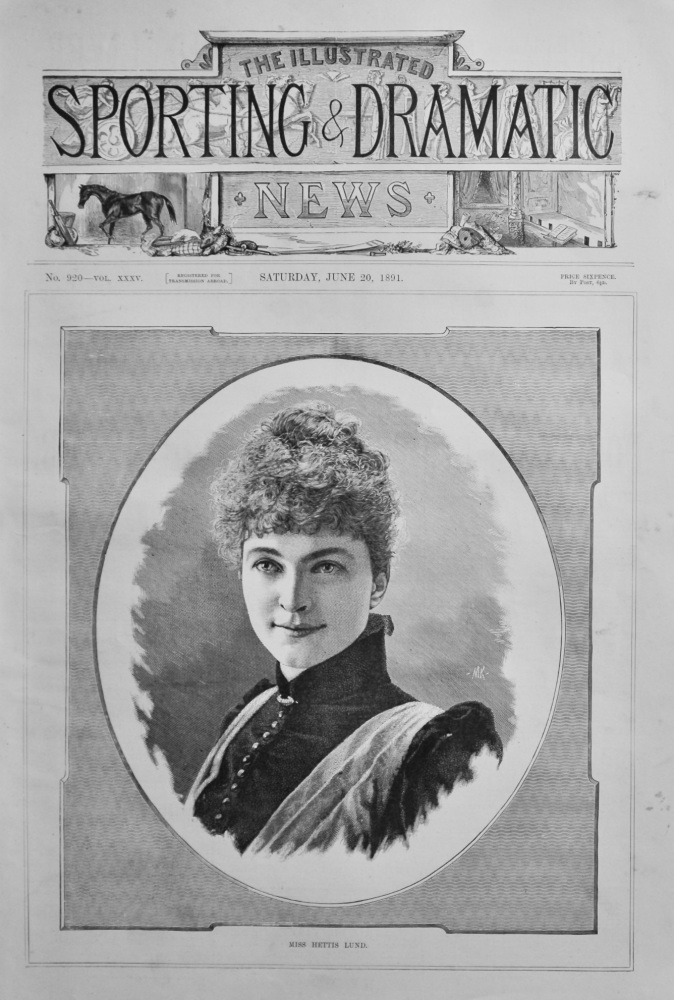 Miss Hettis Lund.  1891.