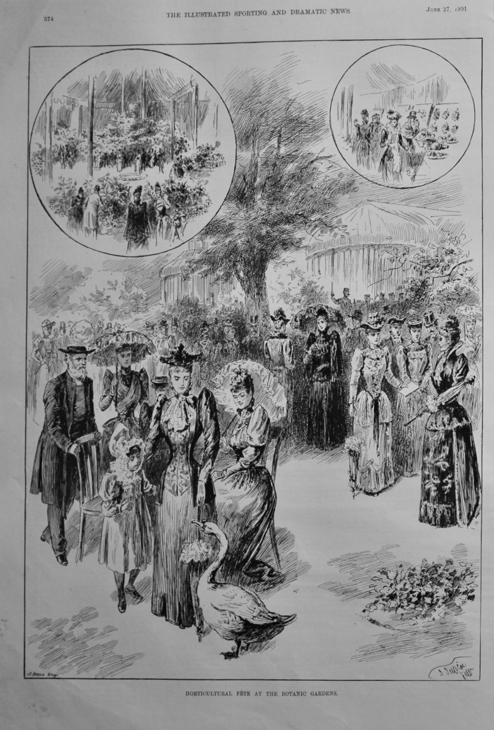Horticultural Fete at the Botanic Gardens.  1891.