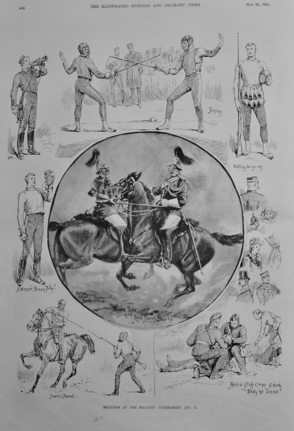Sketches at the Military Tournament (No.1).  1891.