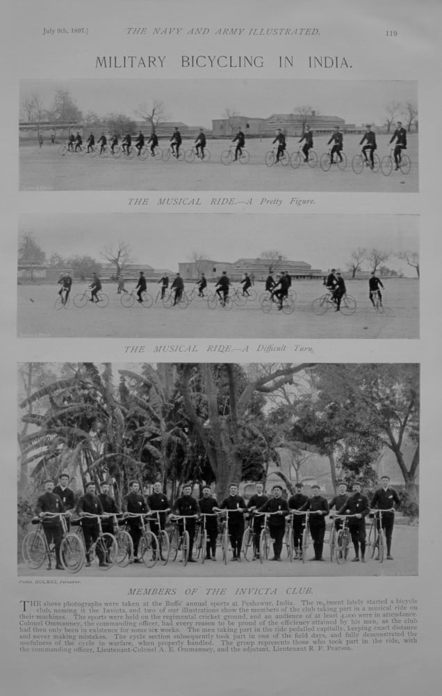 Military Bicycling in India - 1897