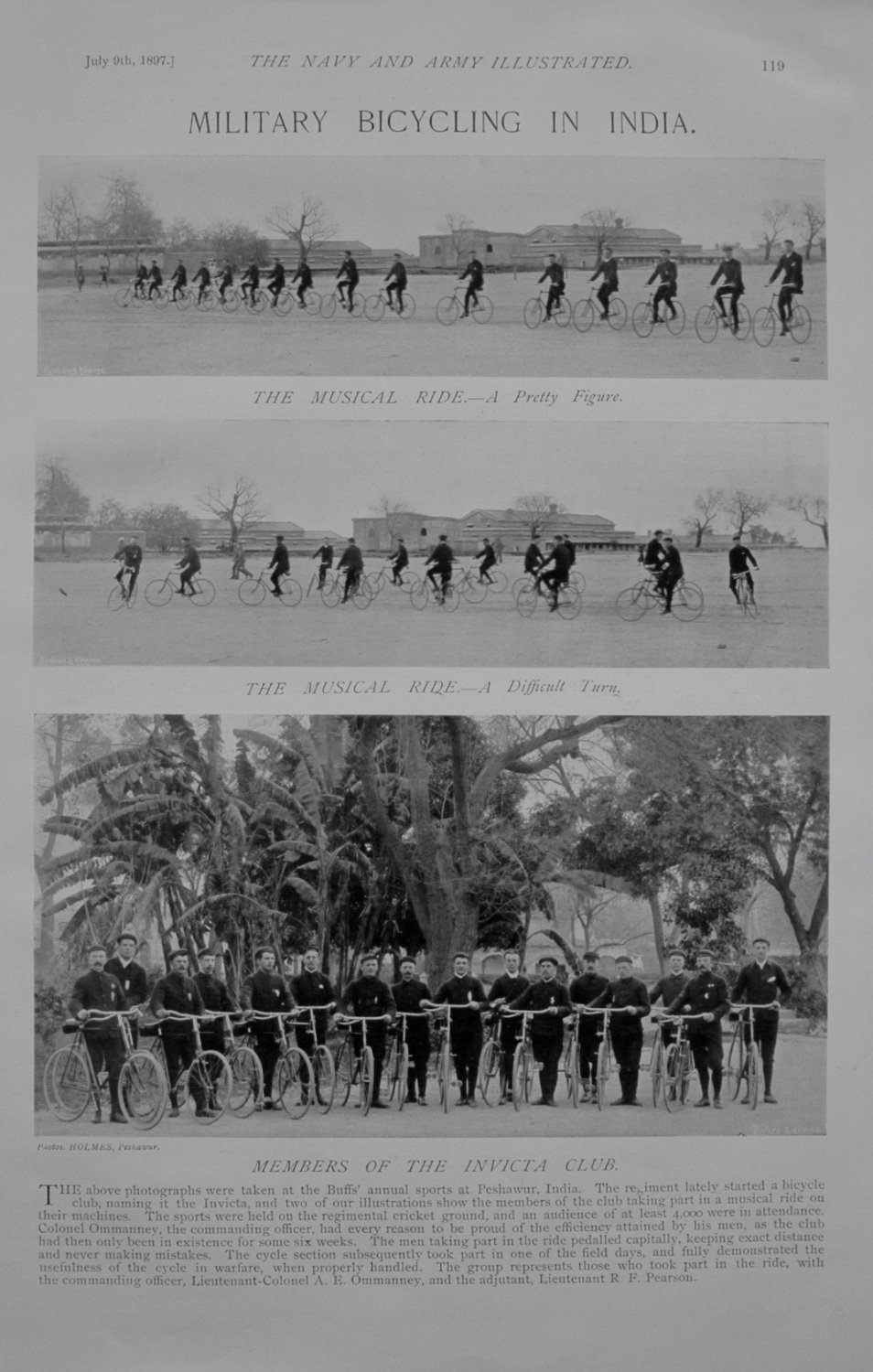 Military Bicycling in India - 1897