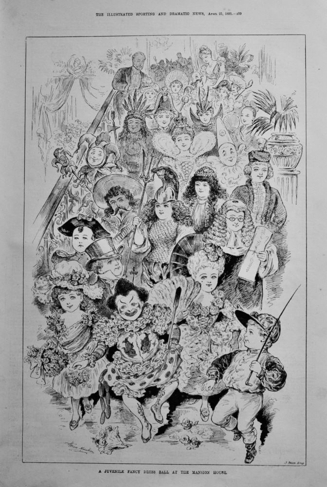 A Juvenile Fancy Dress Ball at the Mansion House.  1891.