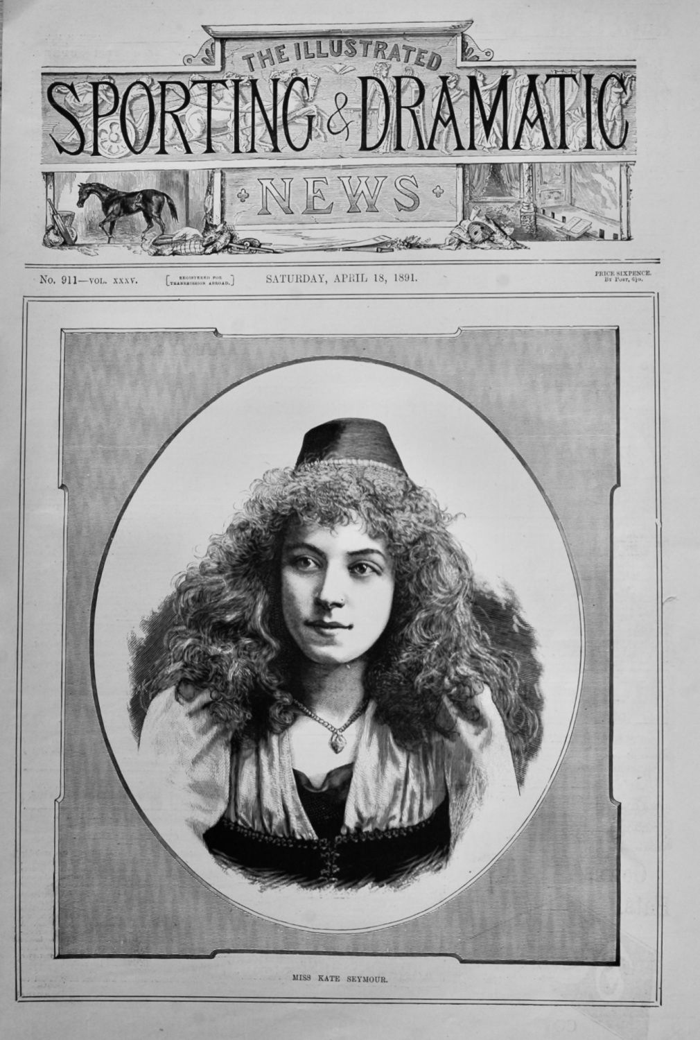 Miss Kate Seymour.  1891.