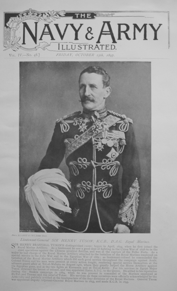 Lieutenant-General Sir Henry Tuson, K.C.B., D.A.G., Royal Marines. .- 1897.