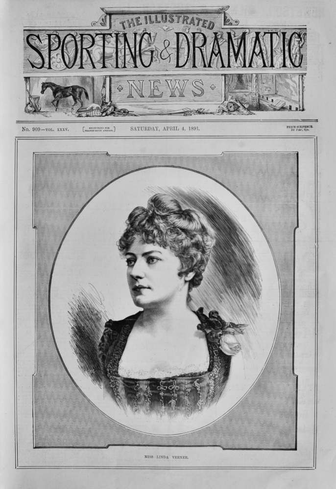 Miss Linda Verner.  1891.