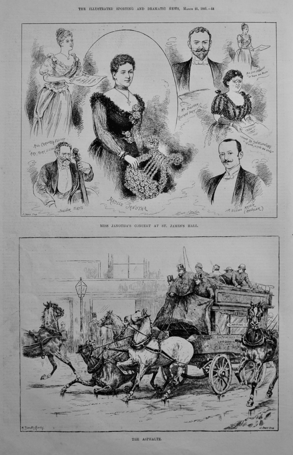 Miss Janotha's Concert at St. James's Hall.  1891.