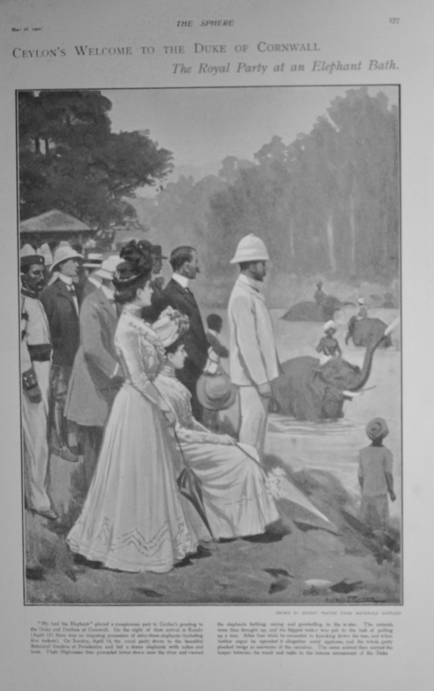 Ceylon's Welcome to the Duke of Cornwall - 1901