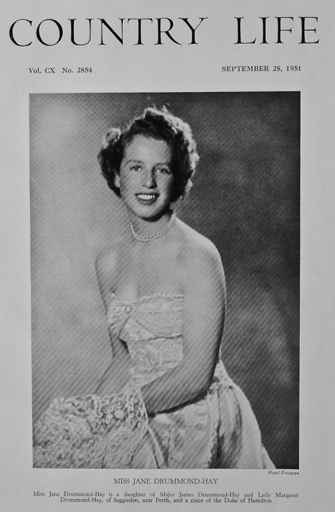Miss Jane Drummond-Hay.  (Front Page)  1951.