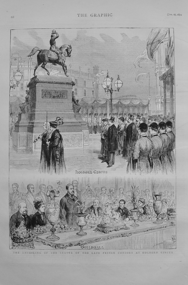 The Unveiling of the Statue of the Late Prince Consort at Holborn Circus - 1874