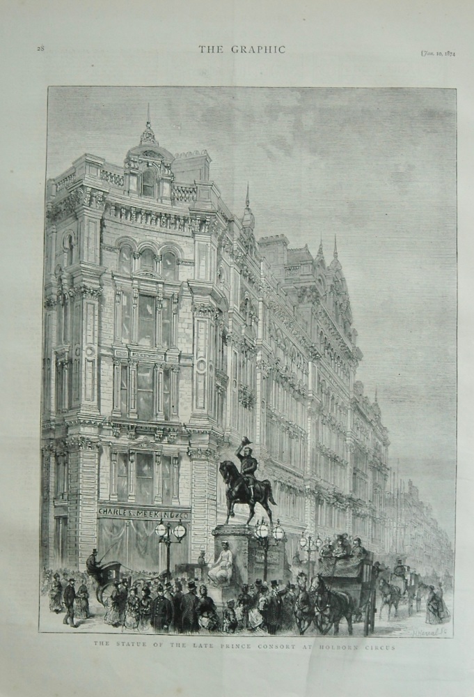 The Statue of the Late Prince Consort - 1874