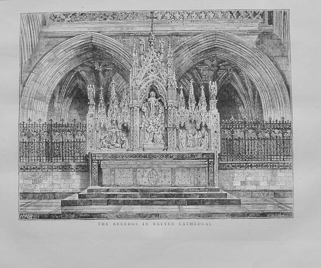 The Reredos in Exeter Cathedral - 1874