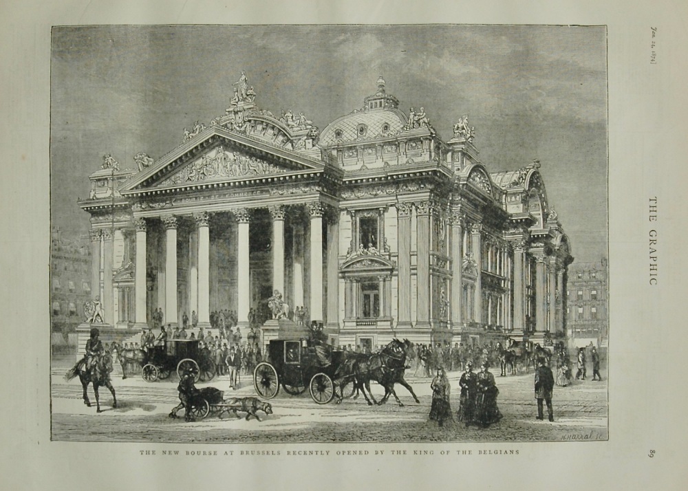 The New Bourse in Brussels - 1874