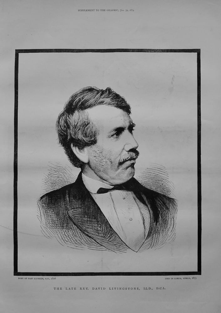 Portrait of The Late David Livingstone - 1874