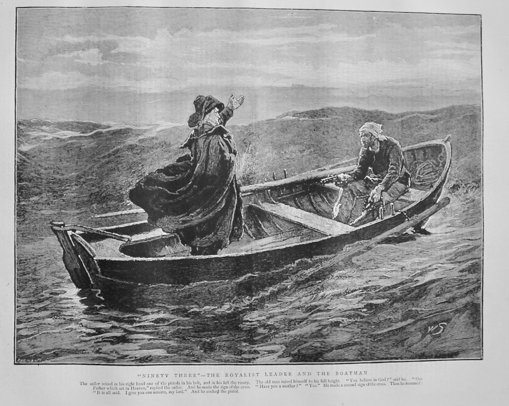"Ninety Three" - The Royalist Leader and the Boatman - 1874