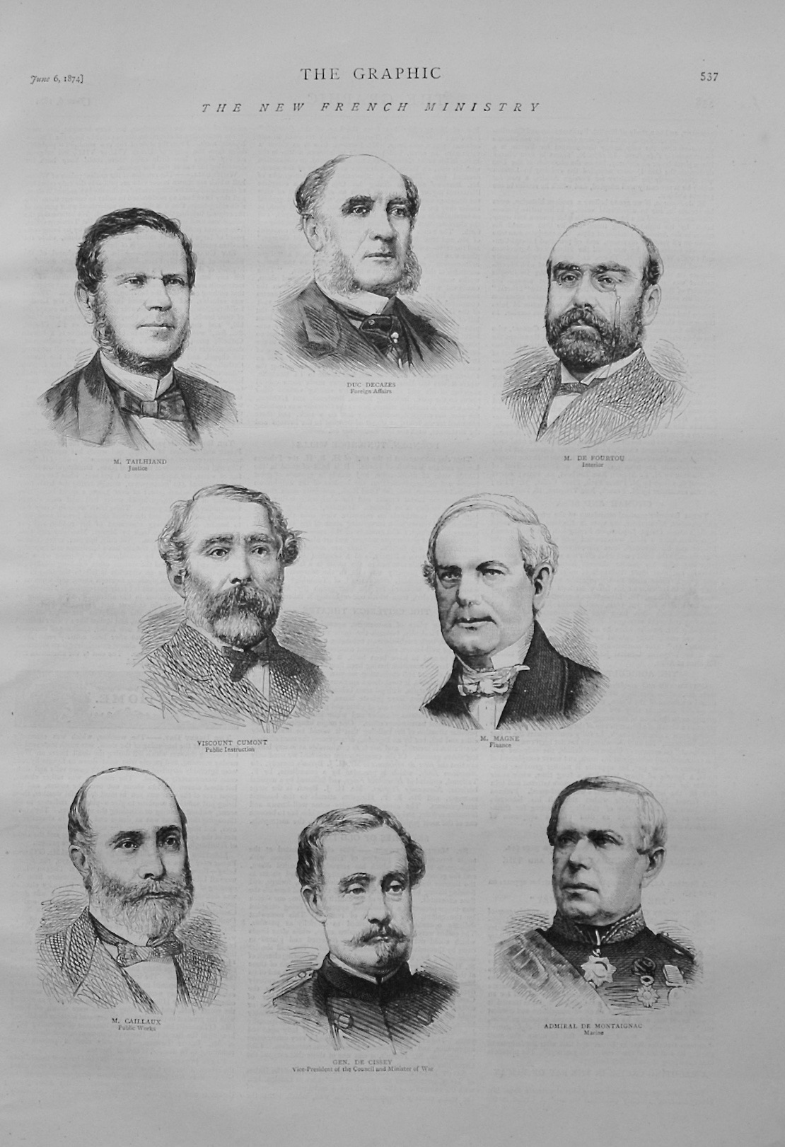 The New French Ministry - 1874