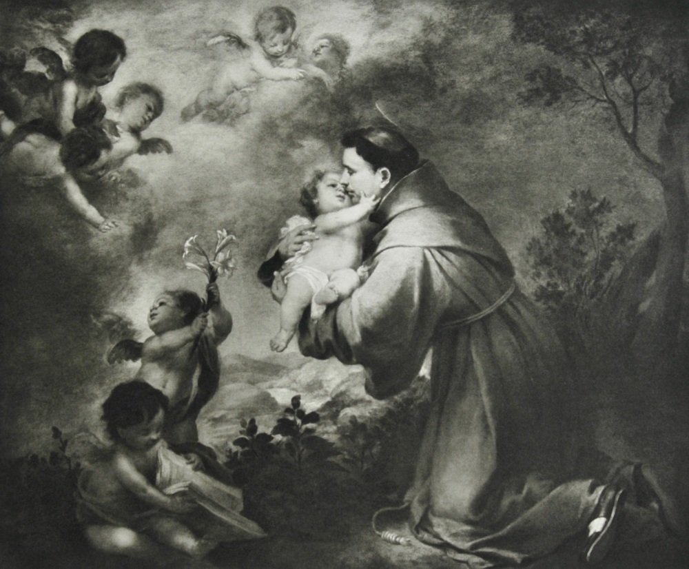 "Vision of St. Anthony of Padua" - Photogravure - 1903