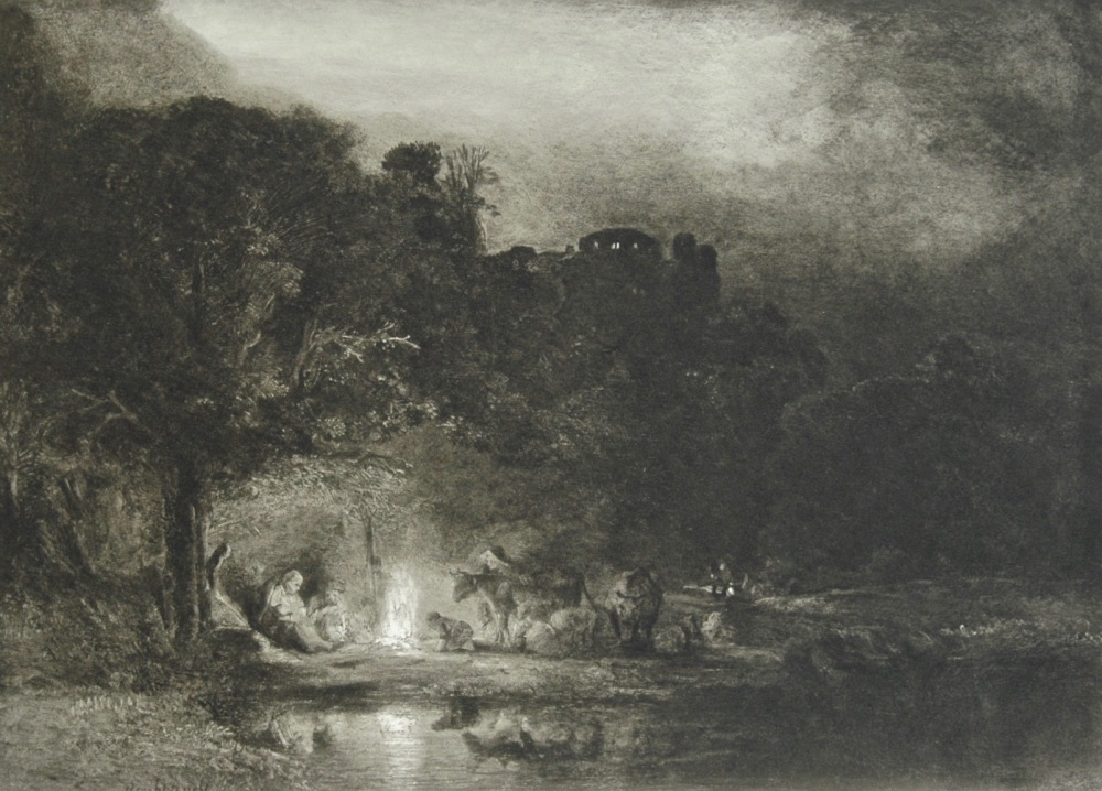"Shepherds reposing at Night" - Photogravure - 1903
