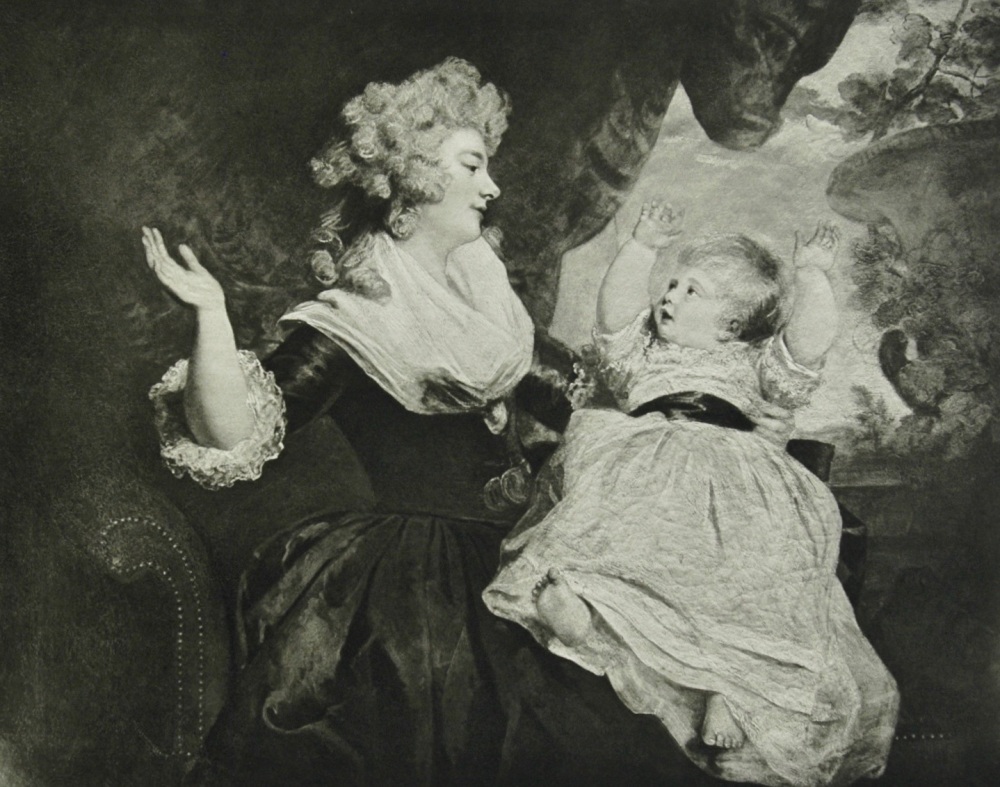 "The Duchess of Devonshire and her Baby" - Photogravure - 1903