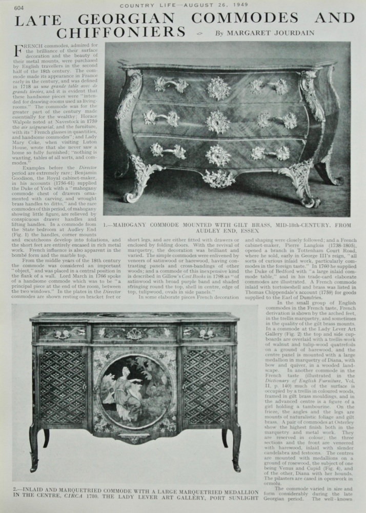 Late Georgian Commodes and Chiffoniers - 1949