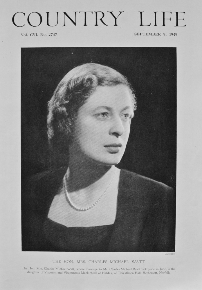 The Hon. Mrs Charles Michael Watt - 1949