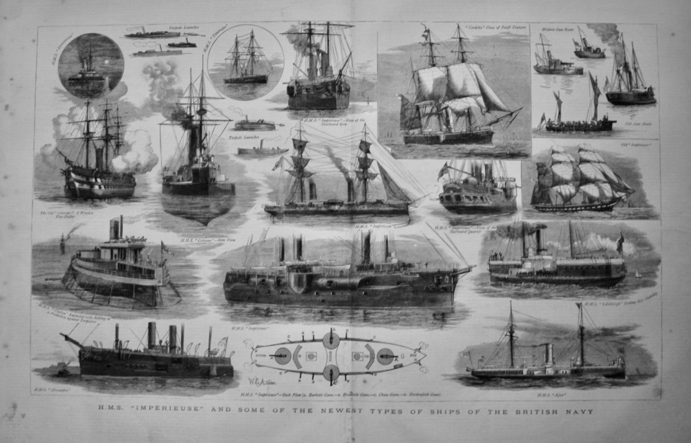 H.M.S. "Imperieuse" and some of the Newest Types of Ships of the British Navy.  1883.