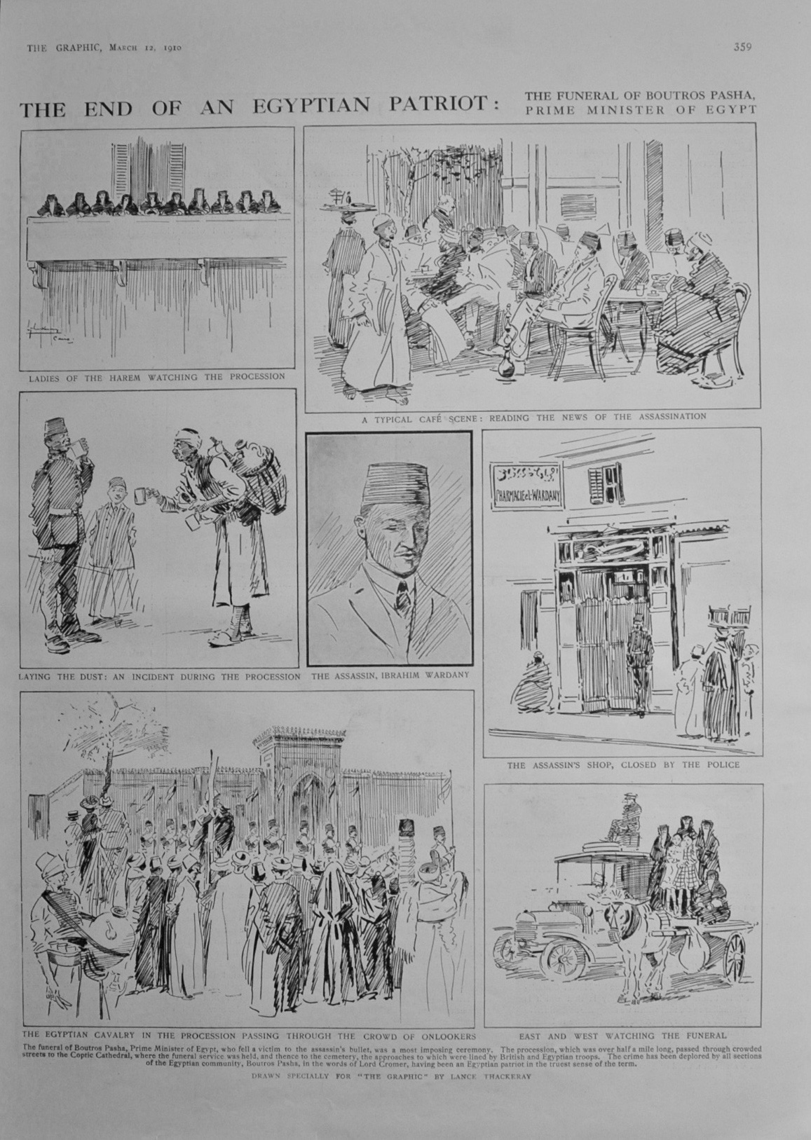 The End of an Egyptian Patriot - Boutros Pasha - 1910