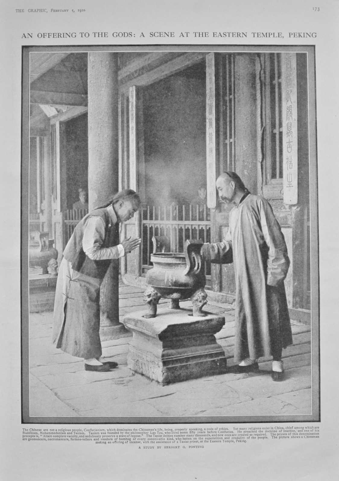 A Scene at the Eastern Temple, Peking - 1910