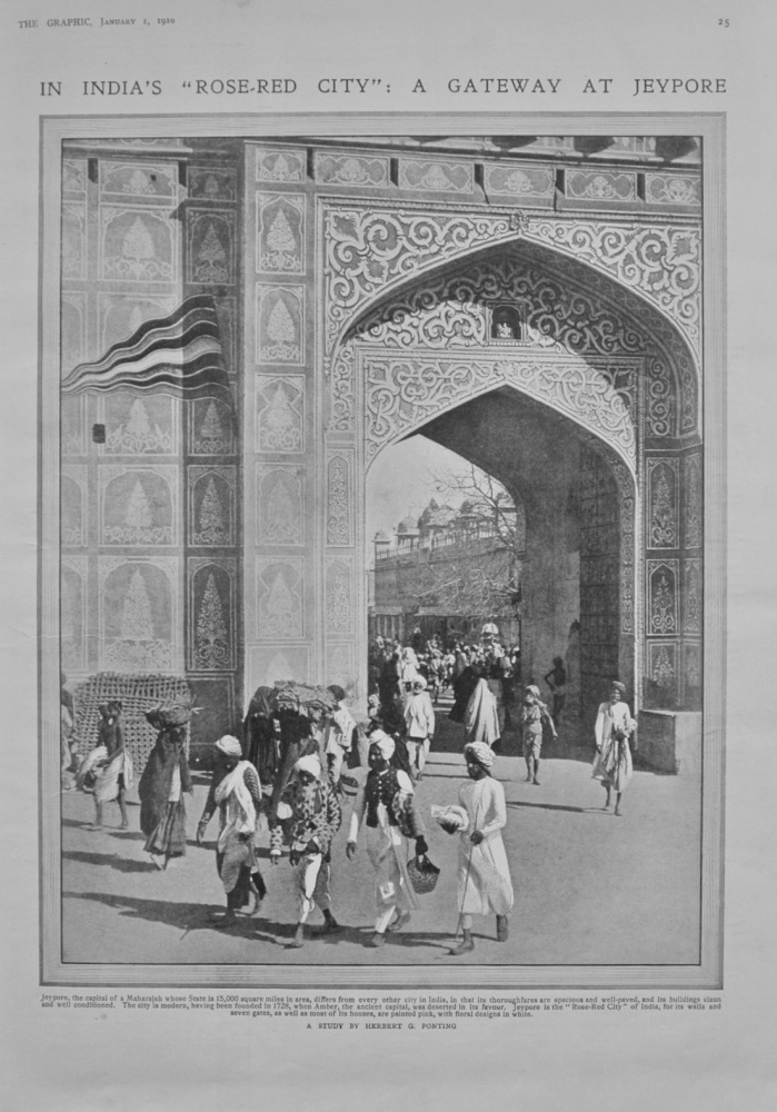 In India's "Rose-Red City": A Gateway at Jeypore - 1910