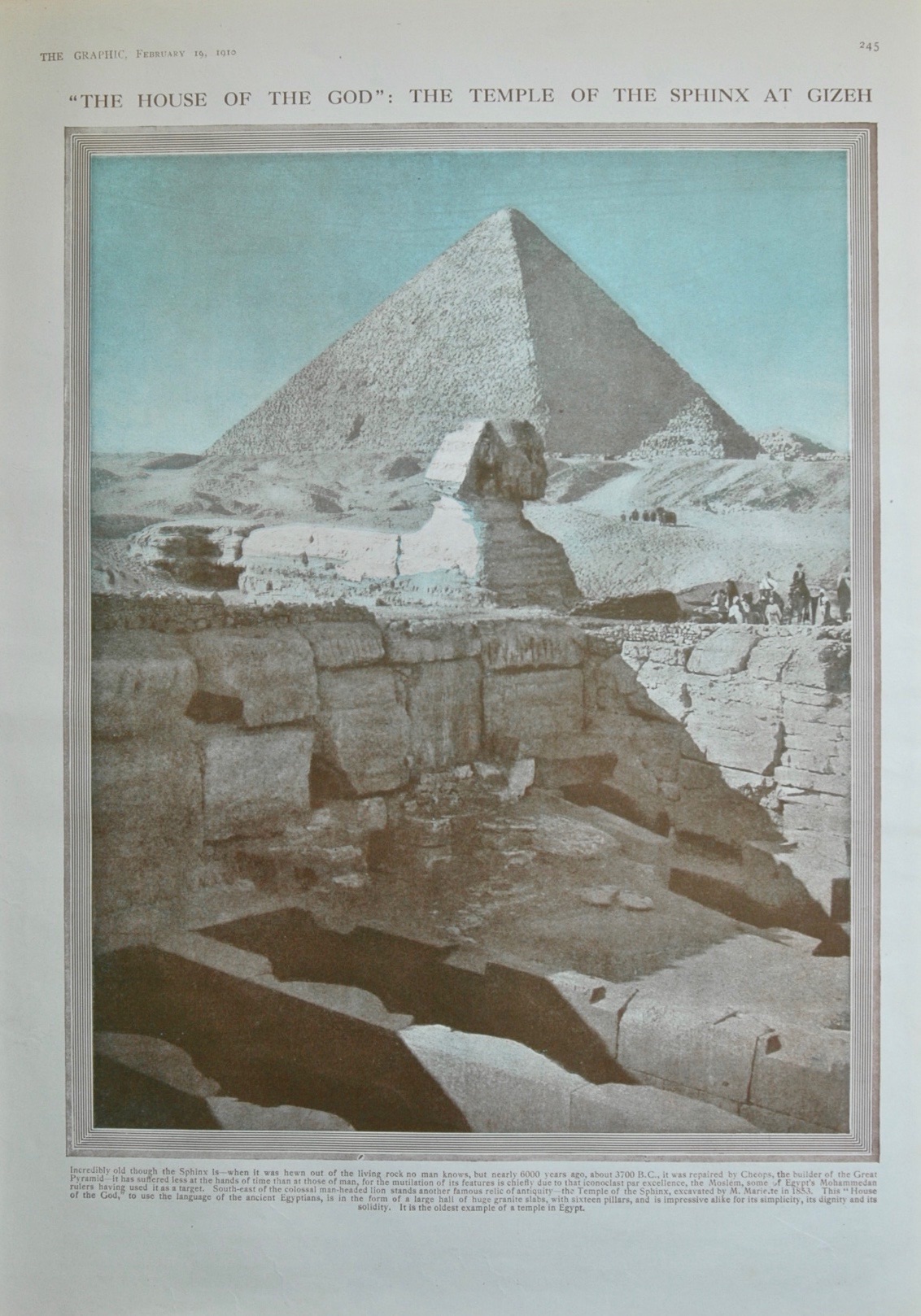 The Temple of the Sphinx at Gizeh - 1910