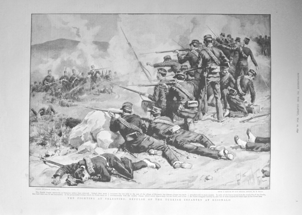 The Fighting at Velestino - 1897