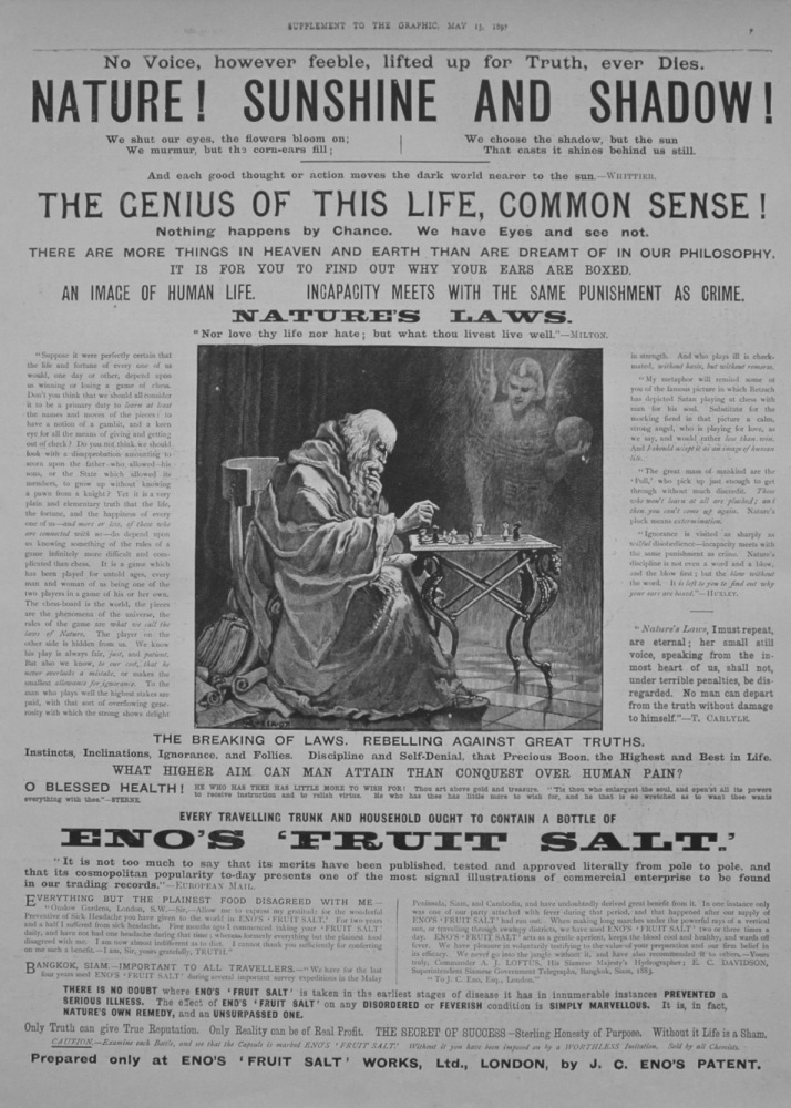 Eno's Fruit Salt Advert - 1897