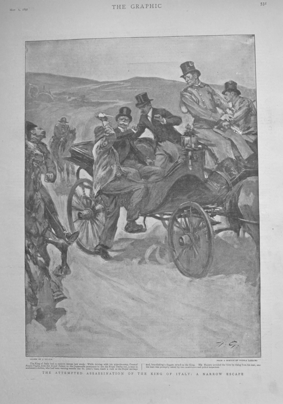 The Attempted Assassination of the King of Italy - 1897