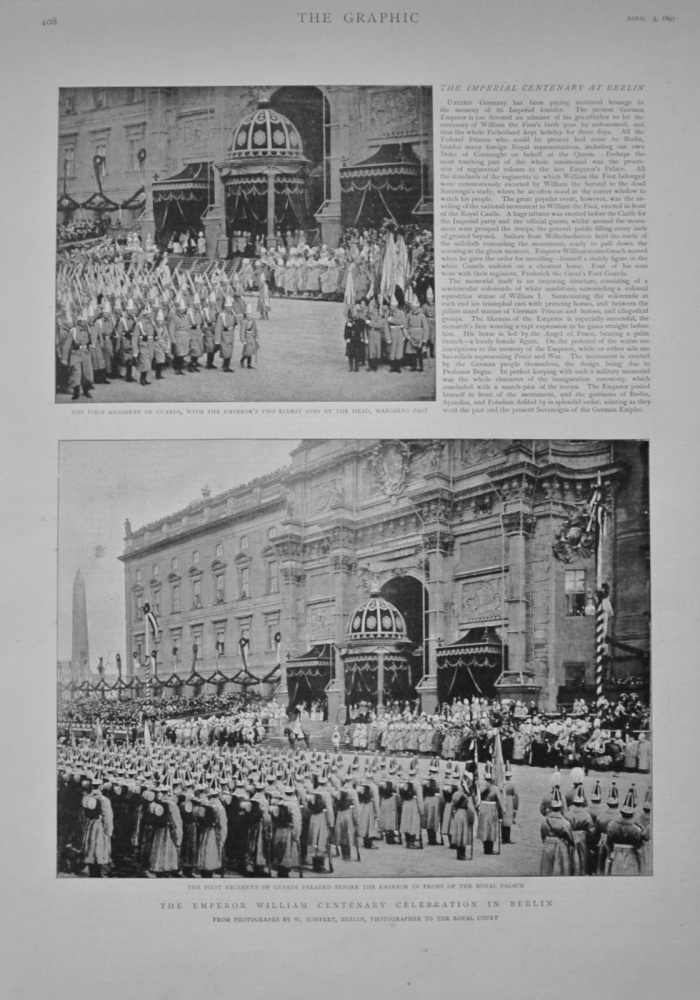 The Imperial Centenary at Berlin - 1897