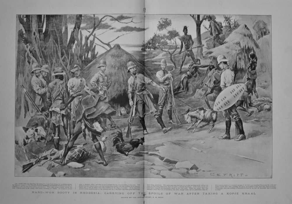 The spoils of war after taking Kopje Kraal - 1897