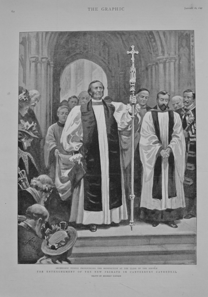 The Enthronement of the new Primate in Canterbury Cathedral - 1897
