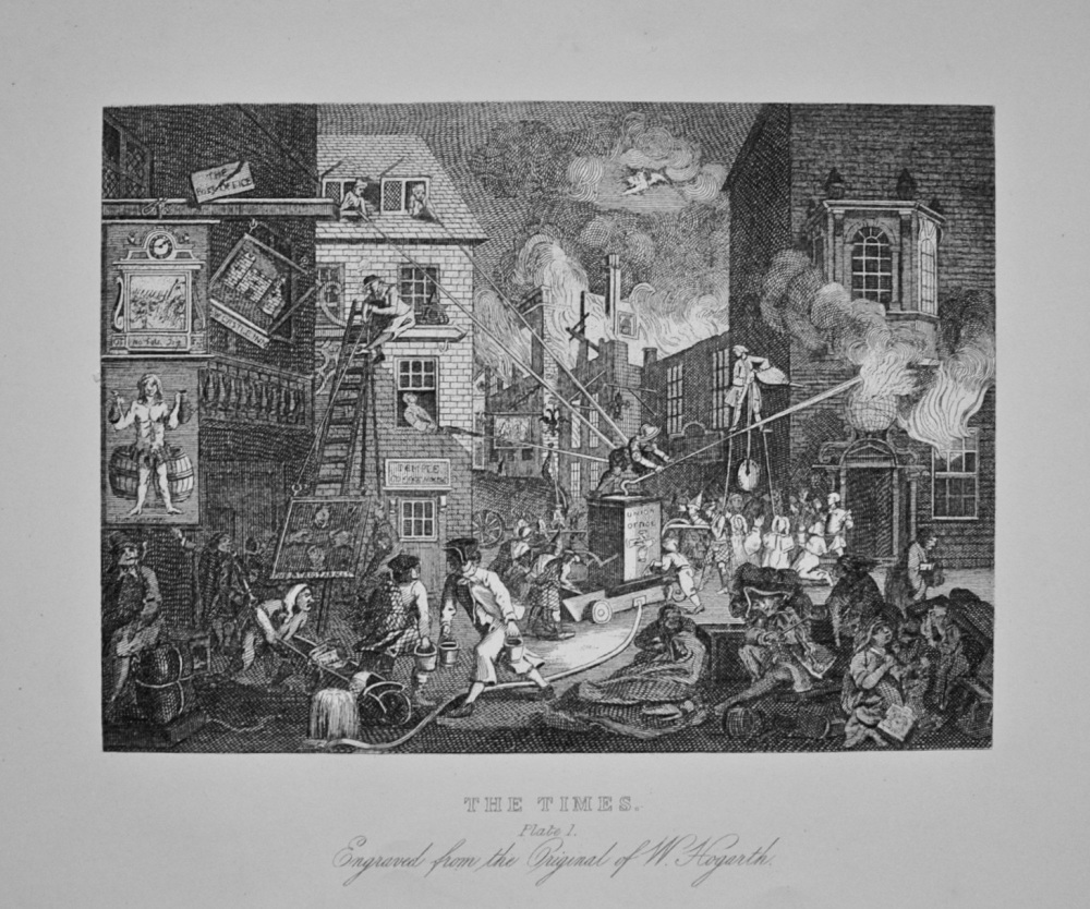 The Times - Plate 1. Engraved from the Original of W. Hogarth.